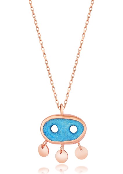 925 Ayar Gümüş Rose Süryani Gözü Kolye modelleri