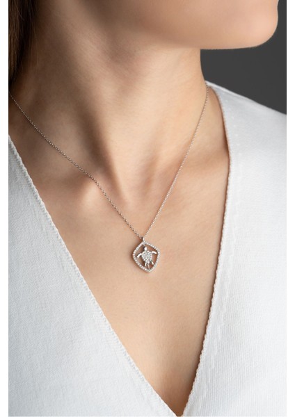 925 Ayar Gümüş Dönen Kaplumbağa Kolye