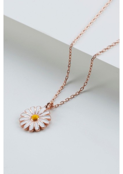 925 Ayar Papatya Gümüş Kolye