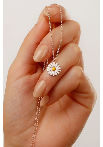 925 Ayar Papatya Gümüş Kolye fiyatları