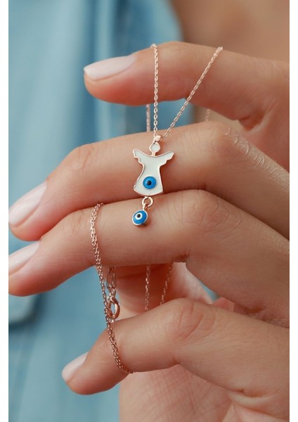 925 Ayar Nazar Boncuklu Melek Kolye fiyatları