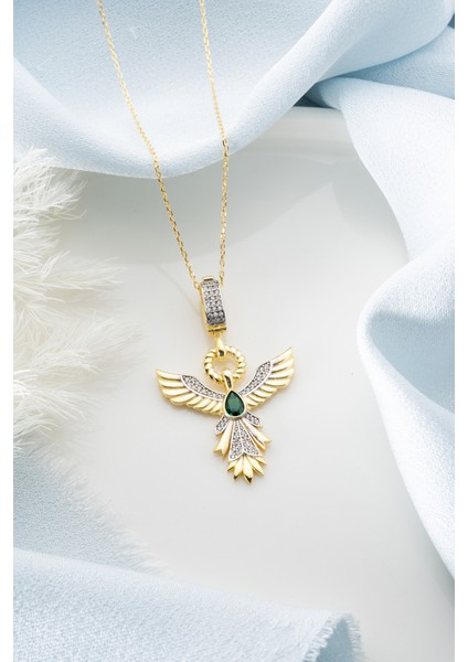 925 Ayar Gümüş Zümrüdüanka Kolye modelleri