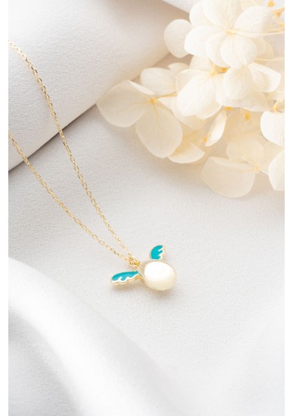 925 Ayar Gümüş Gold Melek Kolye fırsatları