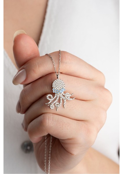 925 Ayar Gümüş Ahtapot Kolye fiyatları