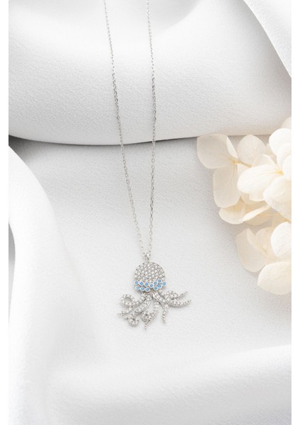 925 Ayar Gümüş Ahtapot Kolye modelleri