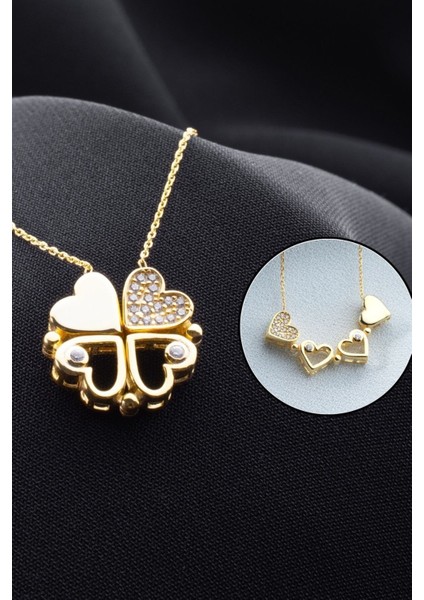 925 Ayar Gümüş Mıknatıslı Kalp Kolye fiyatları