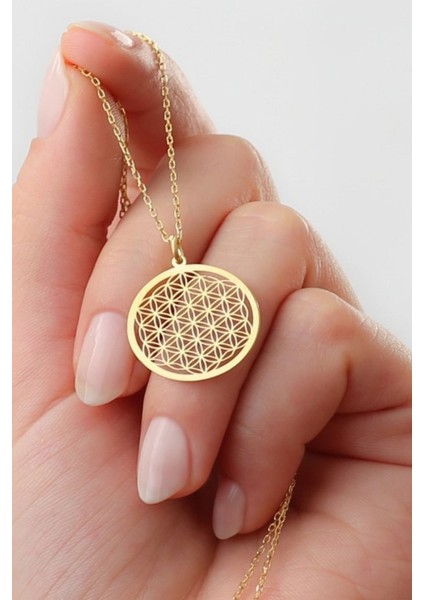 925 Ayar Gümüş Yaşam Çiçeği Kolye fiyatları