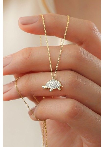 925 Ayar Gold Kaplumbağa Gümüş Kolye fiyatları