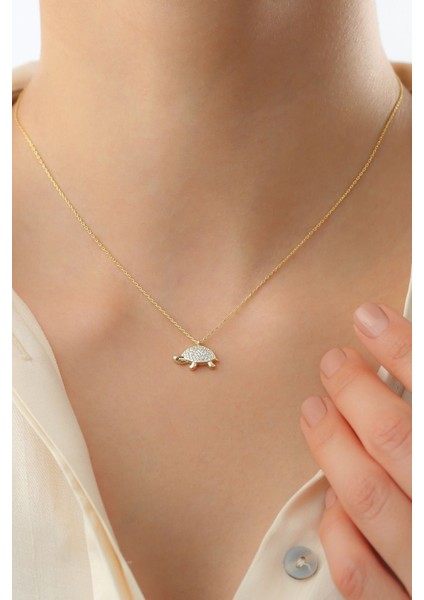 925 Ayar Gold Kaplumbağa Gümüş Kolye modelleri