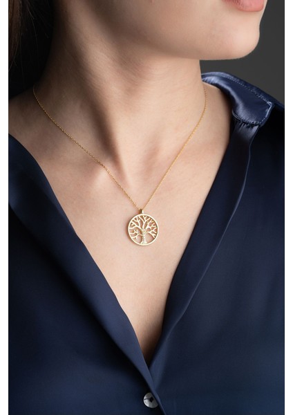 925 Ayar Gümüş Hayat Ağacı Kolye