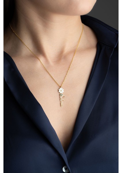 925 Ayar Gümüş Isimli Papatya Kolye