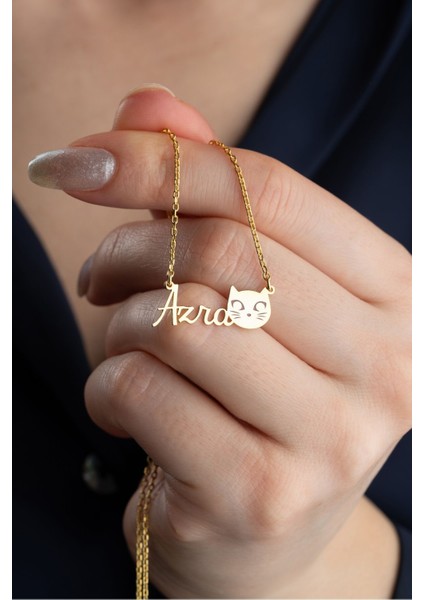 925 Ayar Gümüş Isimli Kedi Kolye fiyatları
