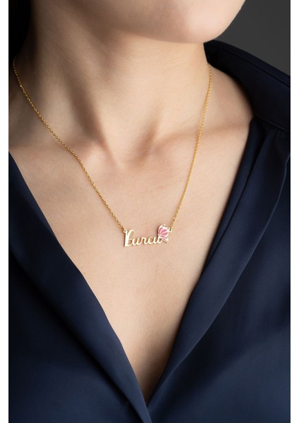 925 Ayar Gümüş Isimli Kanat Kolye