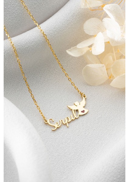 925 Ayar Gümüş Isimli Melek Kolye fırsatları