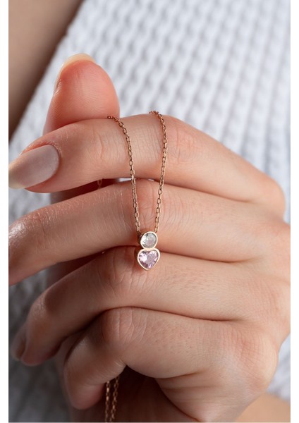 925 Ayar Gümüş Tektaş Kalpli Kolye fiyatları