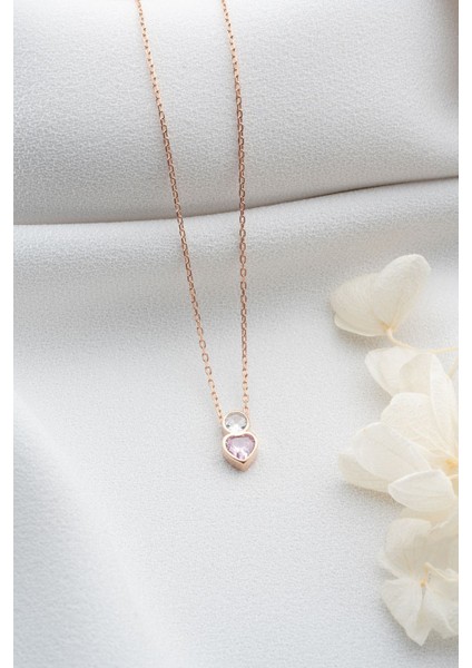 925 Ayar Gümüş Tektaş Kalpli Kolye modelleri