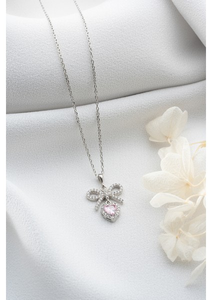 925 Ayar Gümüş Fiyonklu Kalp Kolye modelleri