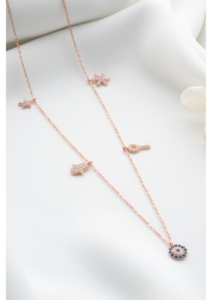 925 Ayar Gümüş Rose Şans Kolye fırsatları