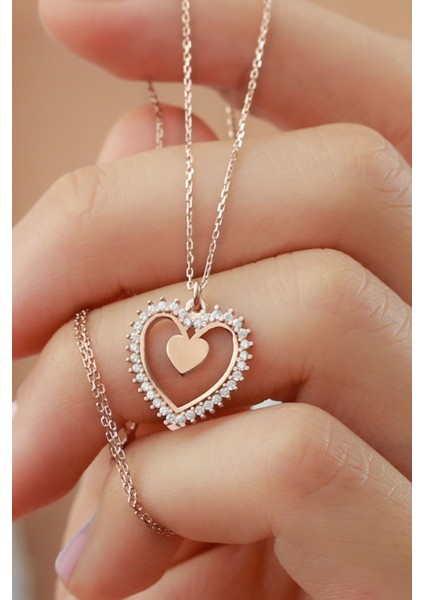 925 Ayar Gümüş Kalpli Kolye fiyatları