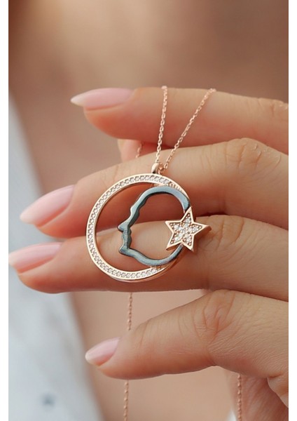 925 Ayar Gümüş Atatürk Silueti Ay Yıldız Kolye fiyatları