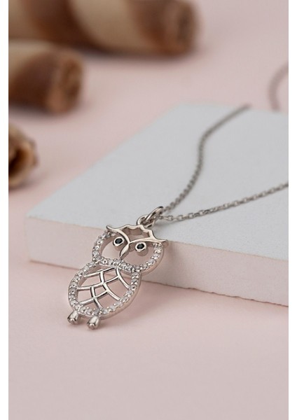 925 Ayar Gümüş Baykuş Kolye