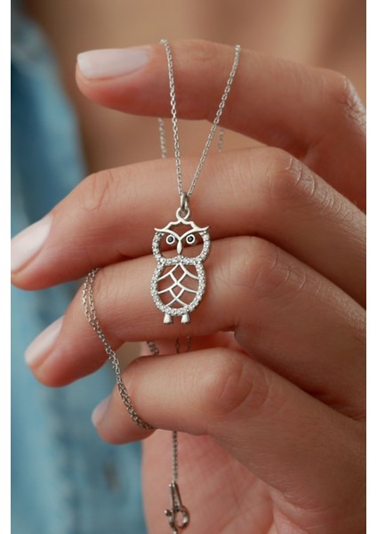 925 Ayar Gümüş Baykuş Kolye fiyatları