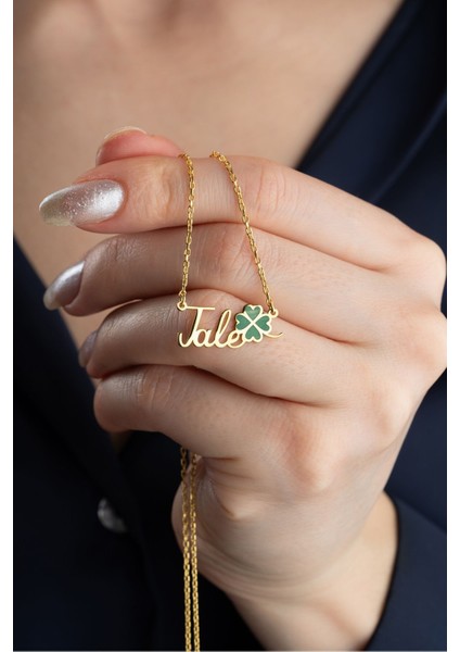 925 Ayar Gümüş Isimli Yonca Kolye fiyatları