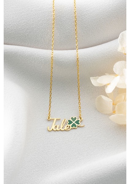 925 Ayar Gümüş Isimli Yonca Kolye modelleri