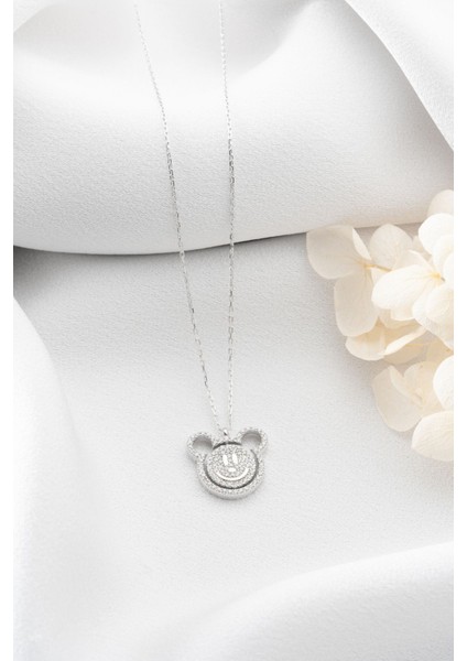 925 Ayar Gümüş Gülen Yüz Kolye modelleri