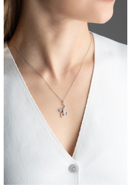 925 Ayar Gümüş Kurbağa Kolye