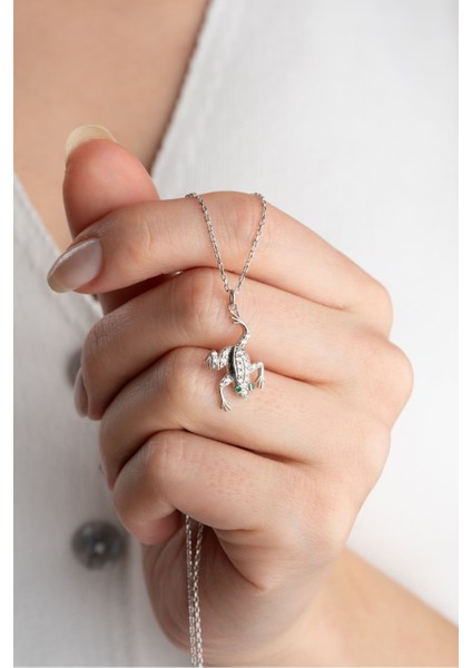 925 Ayar Gümüş Kurbağa Kolye fiyatları