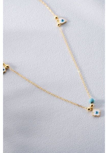 925 Ayar Gümüş Mineli Şans Kolye modelleri