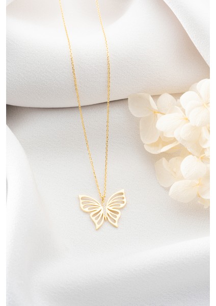 925 Ayar Gümüş Trend Kelebek Kolye modelleri