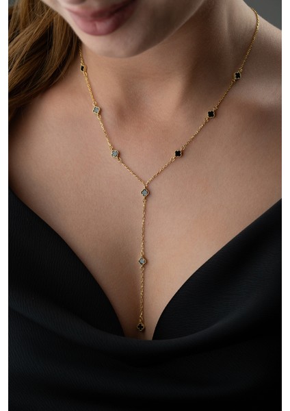 925 Ayar Gümüş Yonca Y Kolye fiyatları