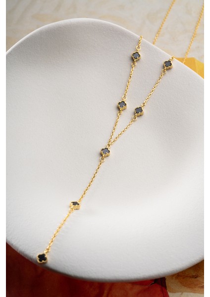 925 Ayar Gümüş Yonca Y Kolye indirimleri