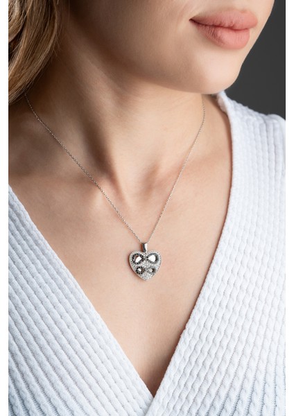 925 Ayar Gümüş Açılabilen Isimli Kalp Kolye