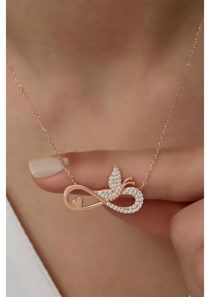 925 Ayar Gümüş Sonsuzluklu Kelebek Kolye fiyatları