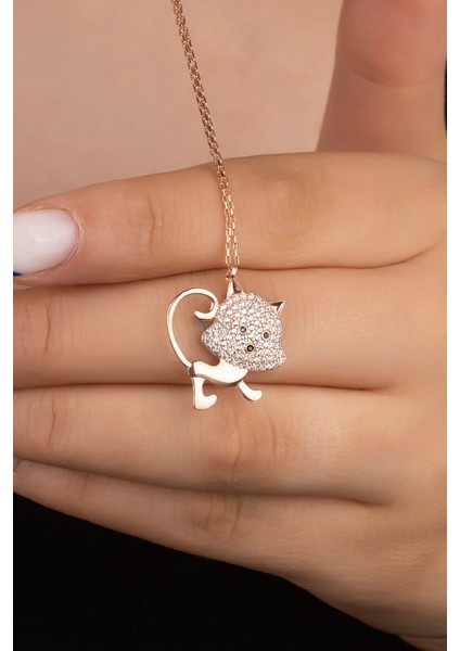 925 Ayar Gümüş Kedicik Kolye fiyatları