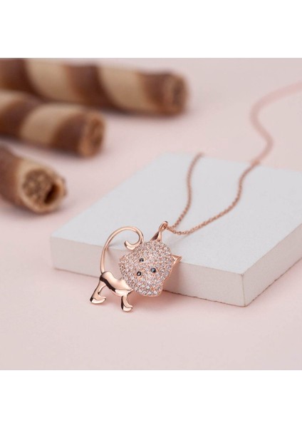 925 Ayar Gümüş Kedicik Kolye fırsatları