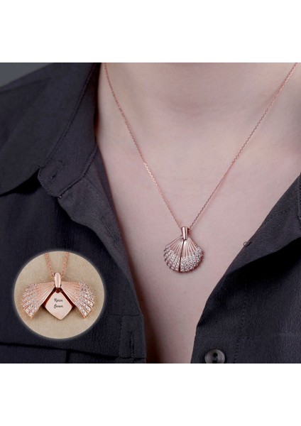 925 Ayar Gümüş Açılıp Kapanan Deniz Kabuğu Kolye fırsatları