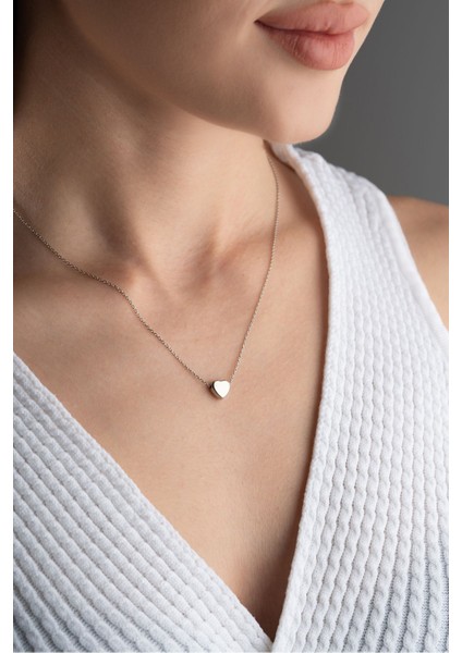 925 Ayar Gümüş Minik Kalp Kolye