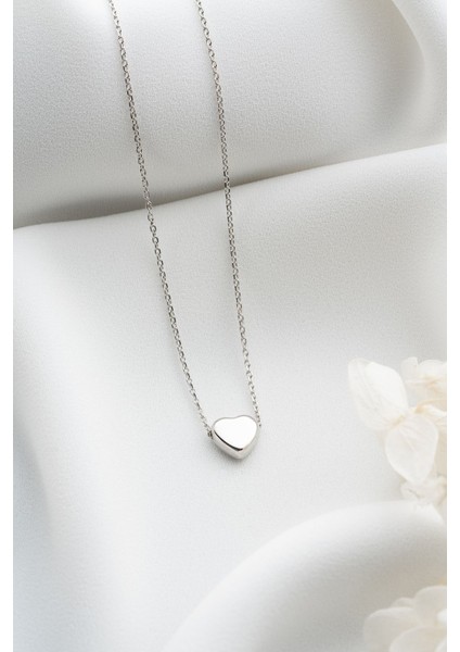 925 Ayar Gümüş Minik Kalp Kolye modelleri