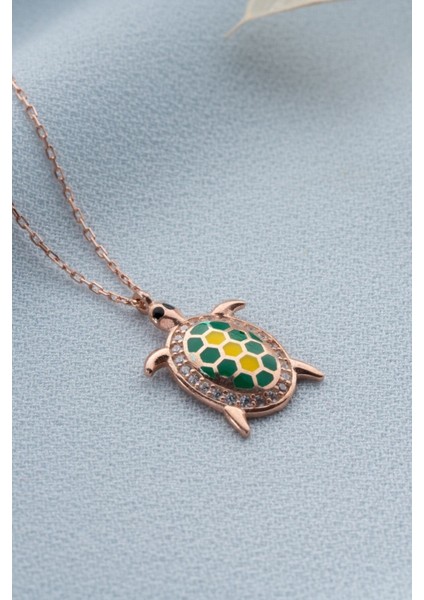 925 Ayar Gümüş Kaplumbağa Kolye