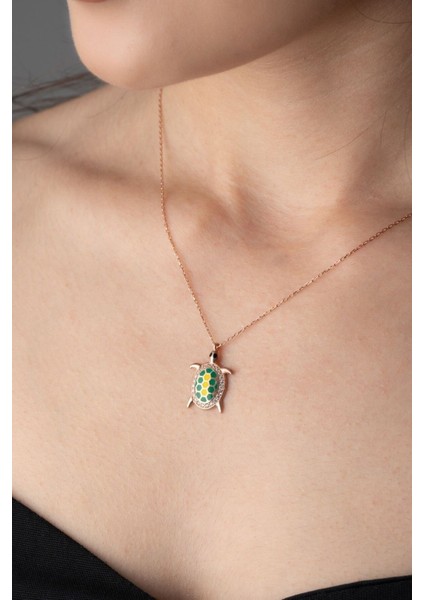 925 Ayar Gümüş Kaplumbağa Kolye fırsatları