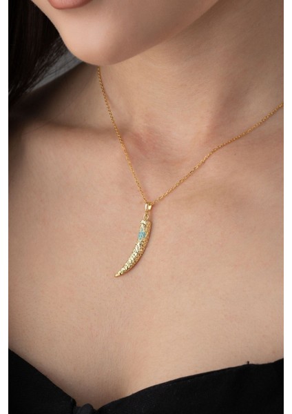 925 Ayar Gümüş Fildişi Kolye