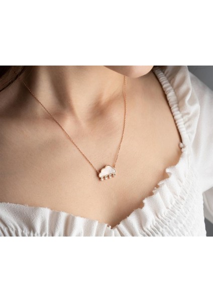 925 Ayar Gümüş Yağmur Bulutu Kolye