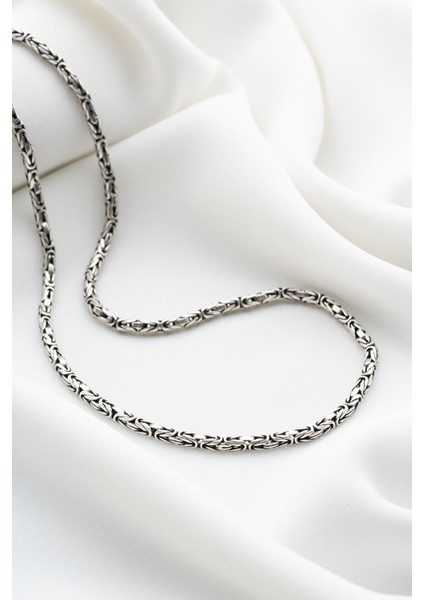 925 Ayar Gümüş Kral Model Erkek Zincir Kolye fırsatları