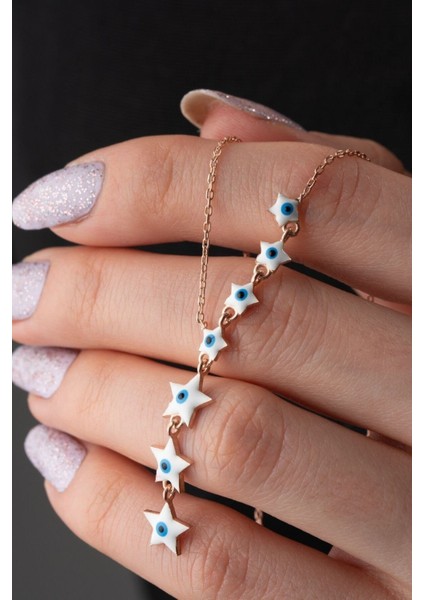 925 Ayar Gümüş Sallantılı Yıldız Kolye