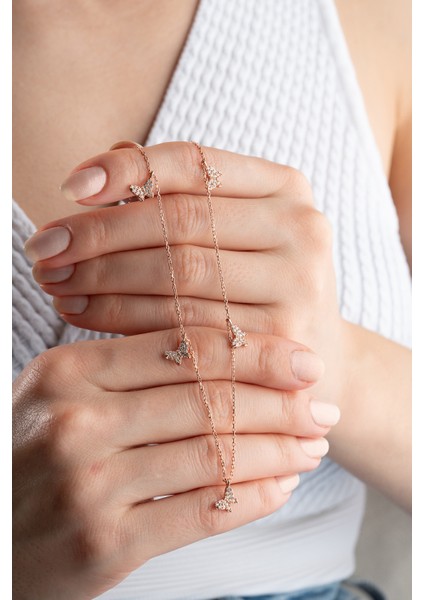 925 Ayar Gümüş Kelebekli Şans Kolyesi fiyatları