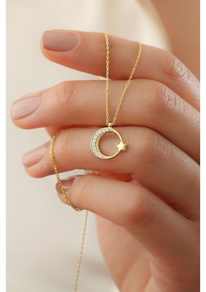 925 Ayar Gümüş Ay Yıldız Kolye fiyatları